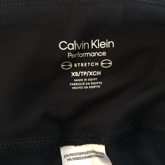 Calvin Klein Leggings Womens XS Black Pink Performance 7/8‎ Ankle Logo Spell Out - Picture 11 of 12
